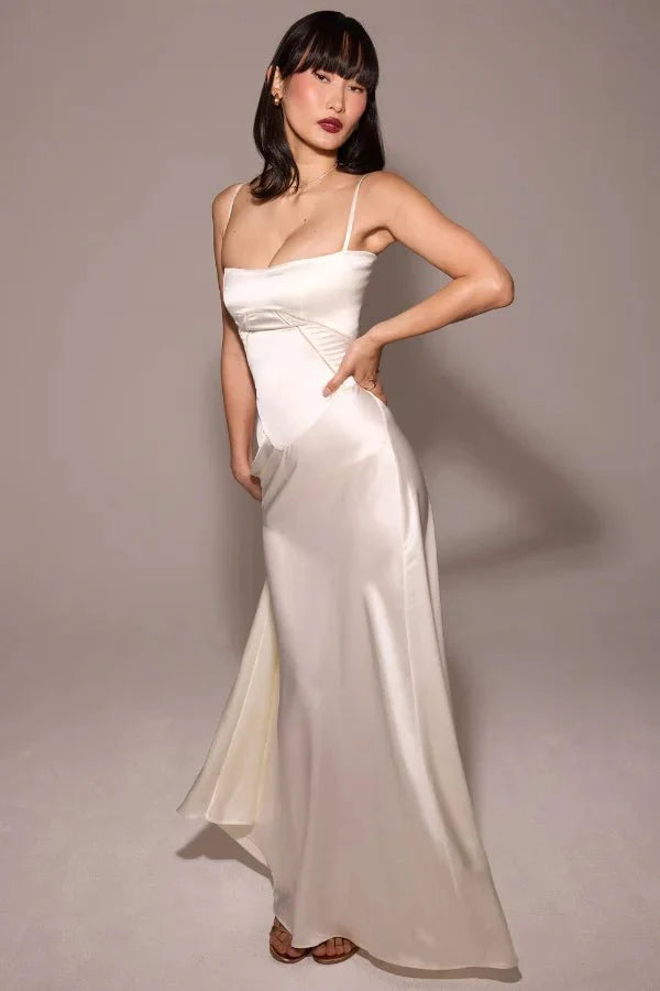 Women's Lace-Up Corset Evening Dress