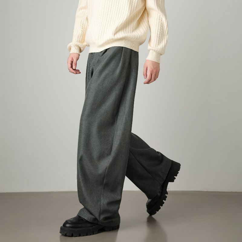Wide Leg Belted Trousers