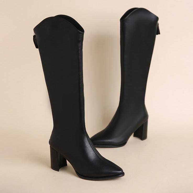 Women's Block Heel Knee High Boots