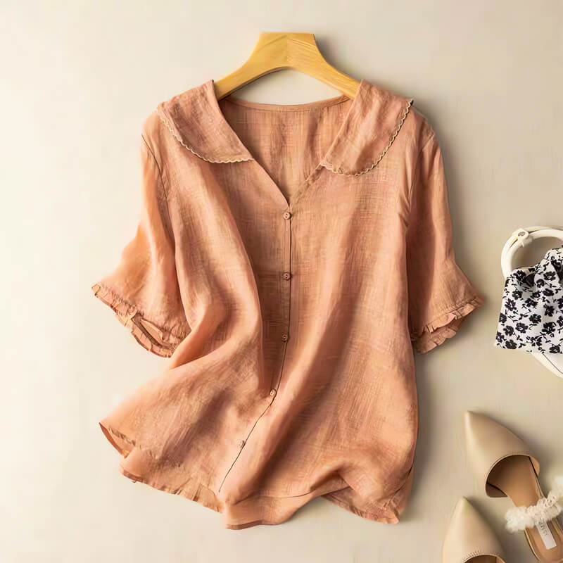 Women's Button-Up Collar Blouse