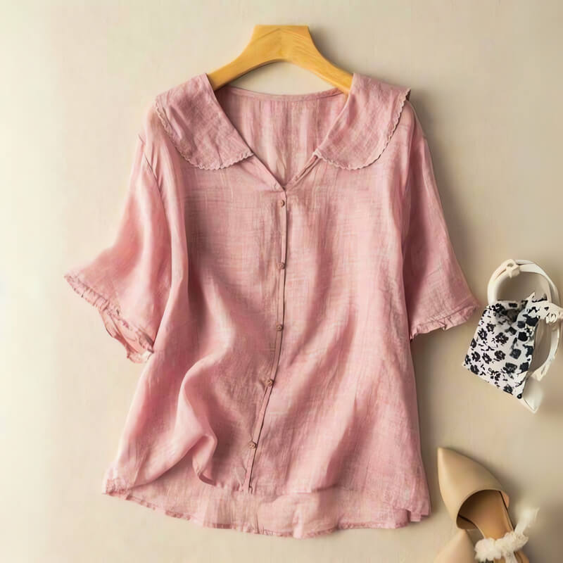 Women's Button-Up Collar Blouse