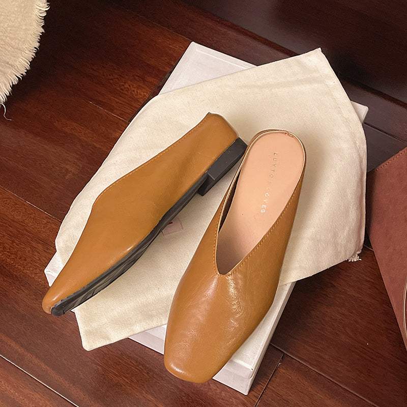 Women’s Minimalist Square Toe Mules