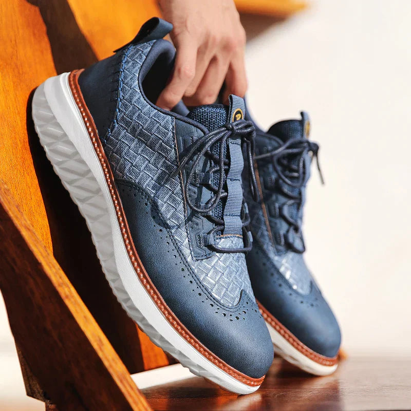 Orthopedic Woven Lace-Up Comfort Shoes