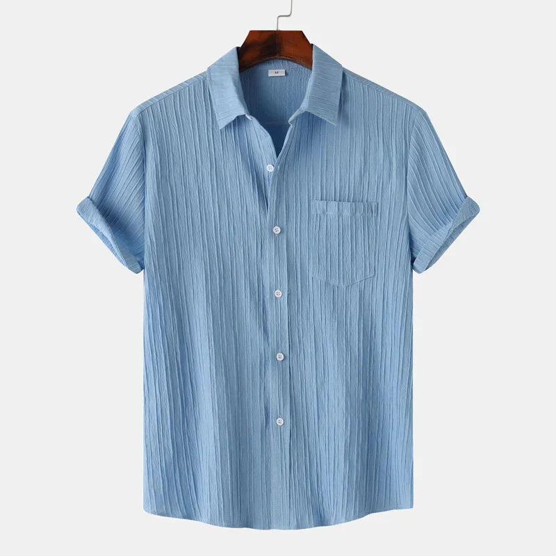 Men’s Short Sleeve Textured Shirt