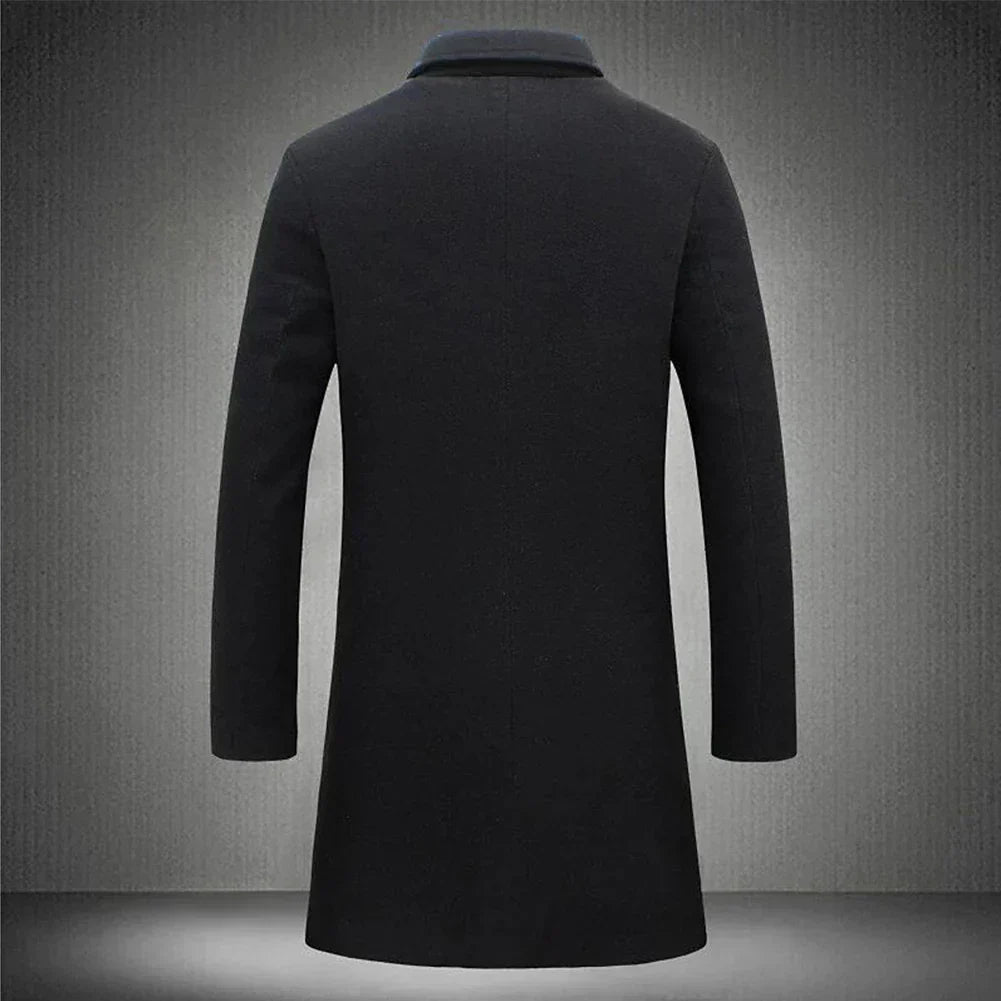 Long Trench Coat | Single Breasted with Structured Lapels