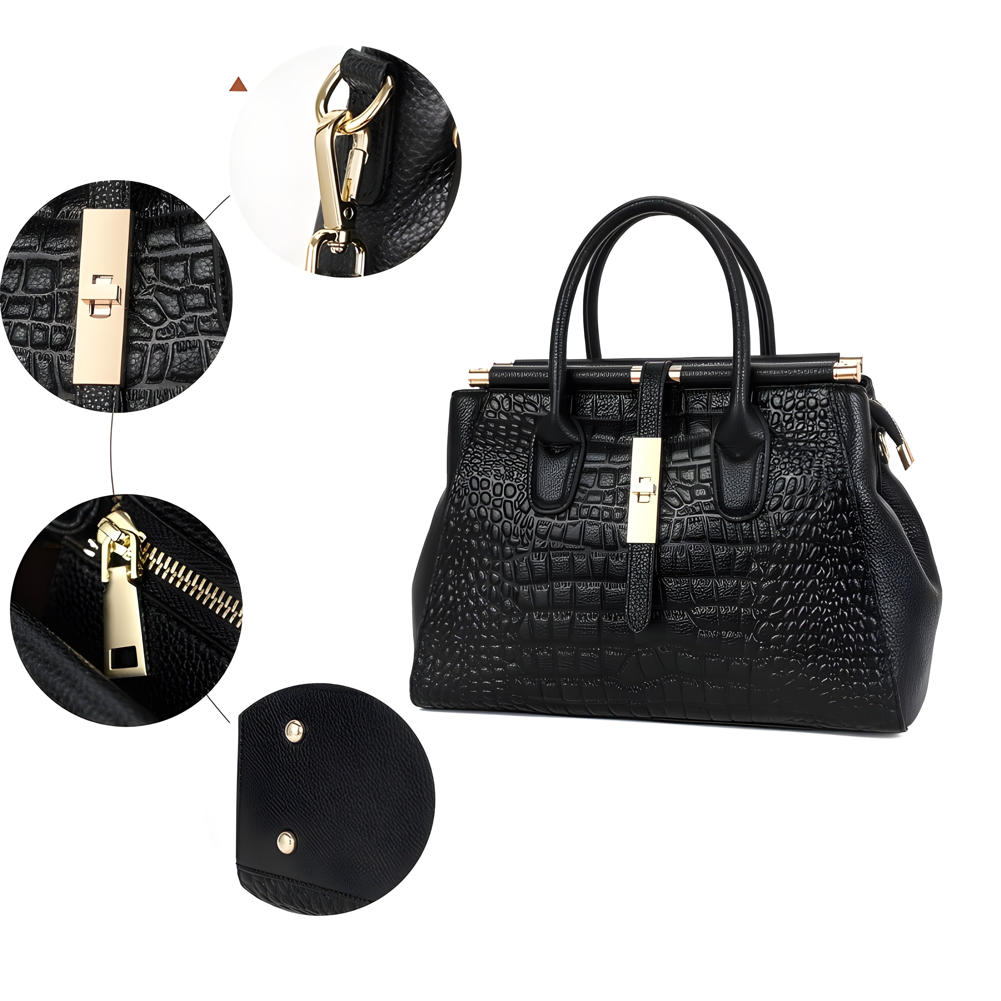 Crocelle Handle Satchel Bag