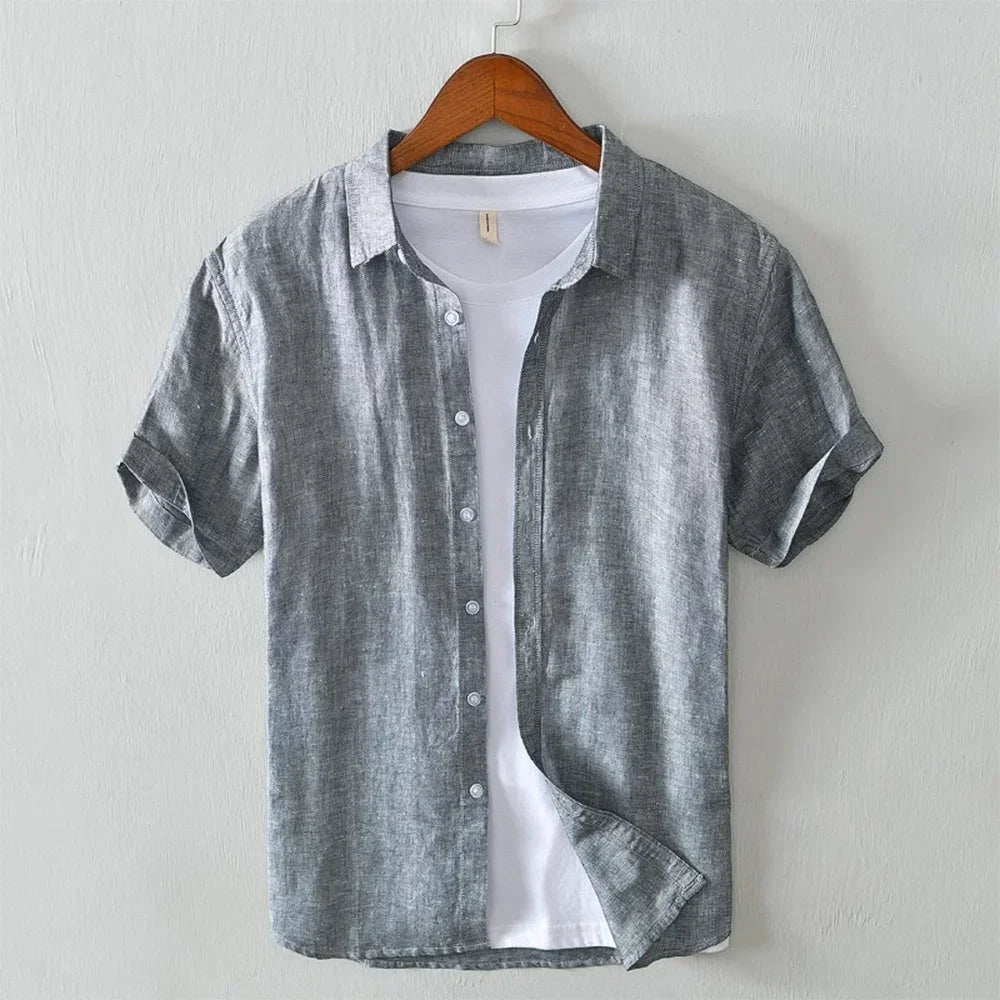 Rolled Cuffs Shirt | Short Sleeve