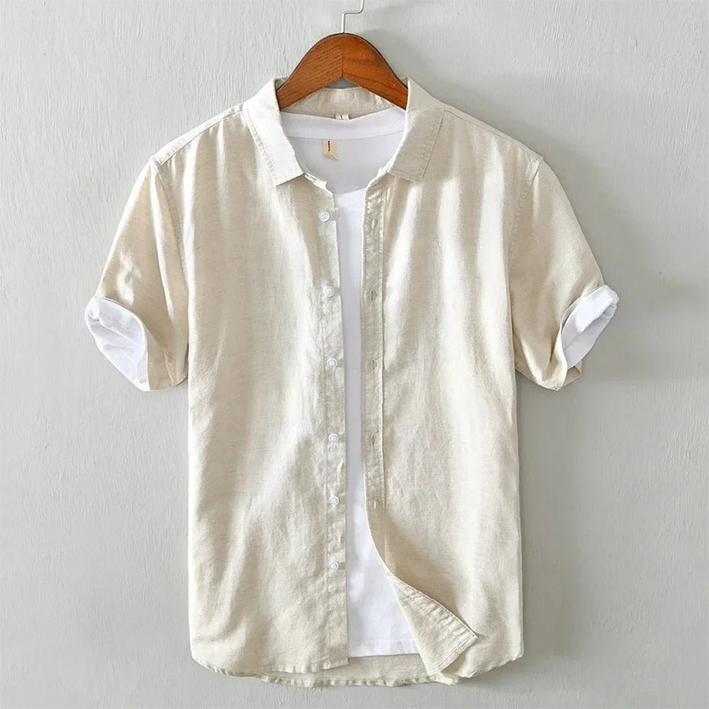Rolled Cuffs Shirt | Short Sleeve