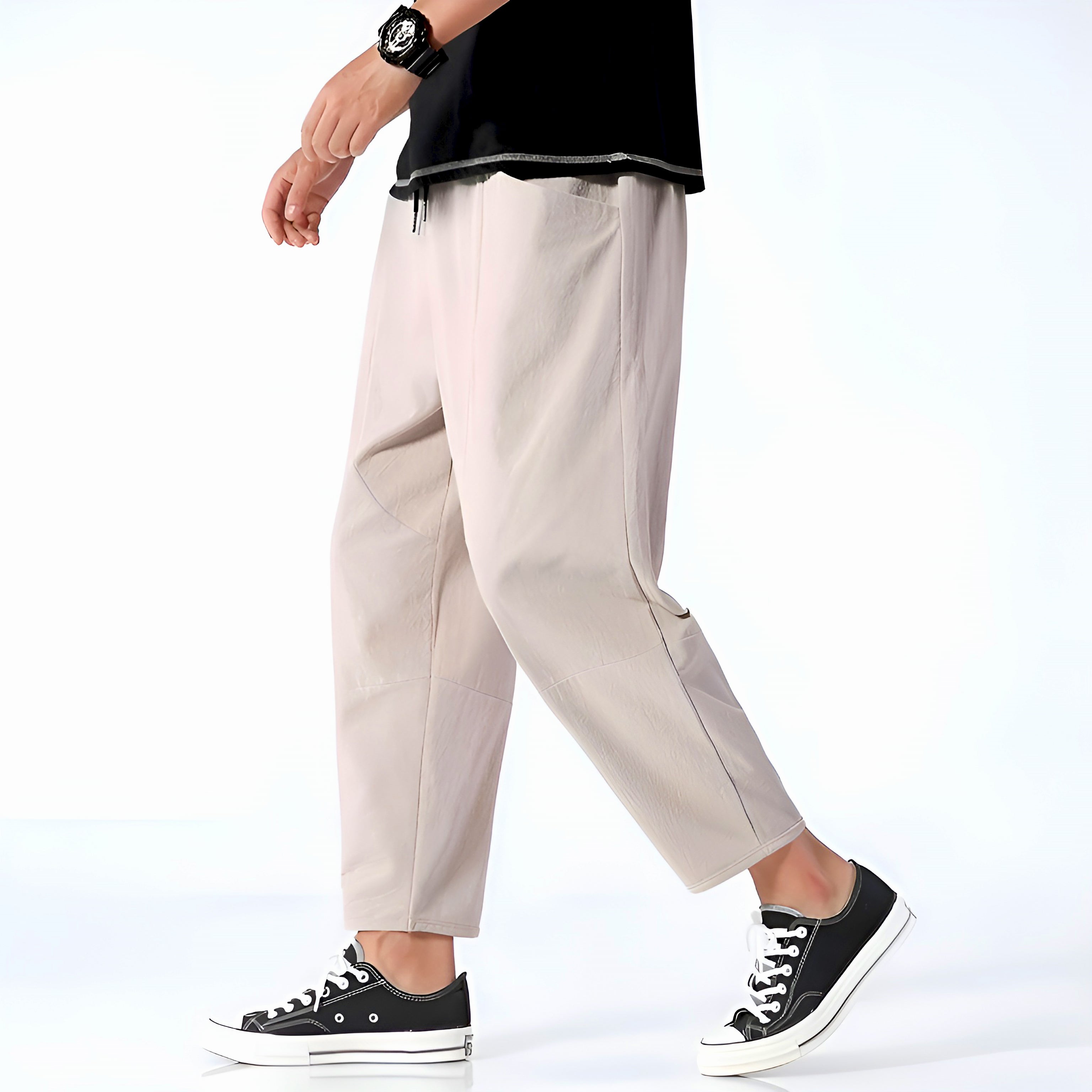 Cropped Cotton Pants