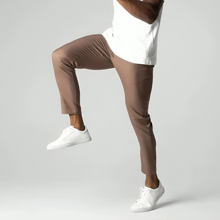 Slim Fit Chinos Work Trousers | Tapered Leg with Pockets
