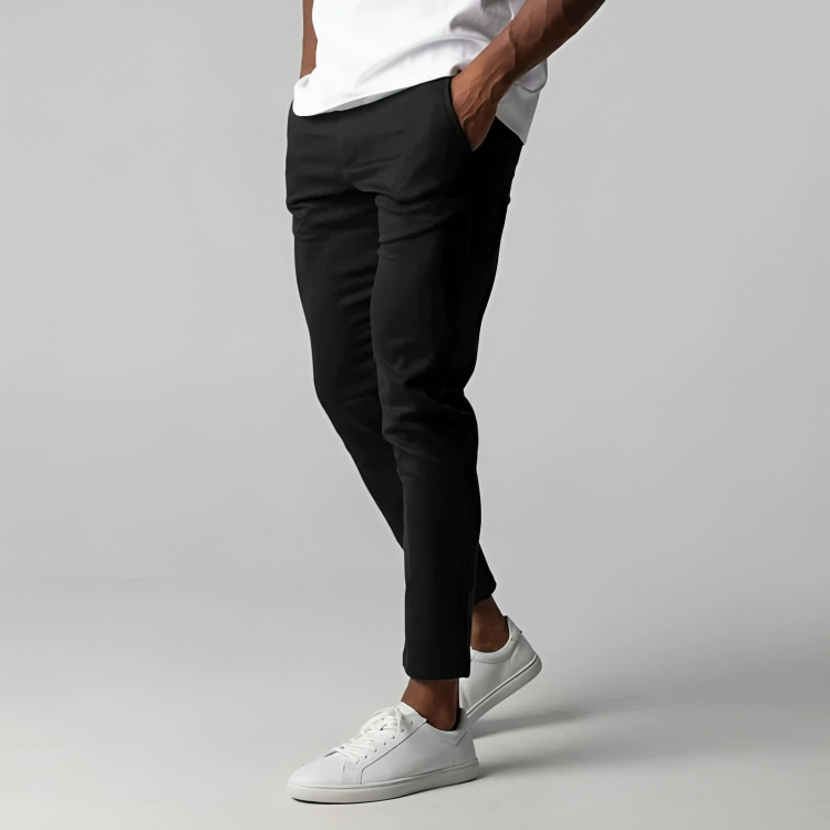 Slim Fit Chinos Work Trousers | Tapered Leg with Pockets
