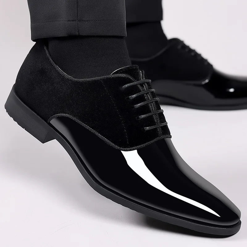 Oxford Dress Shoes | Contrast Finish with Lace Up Design