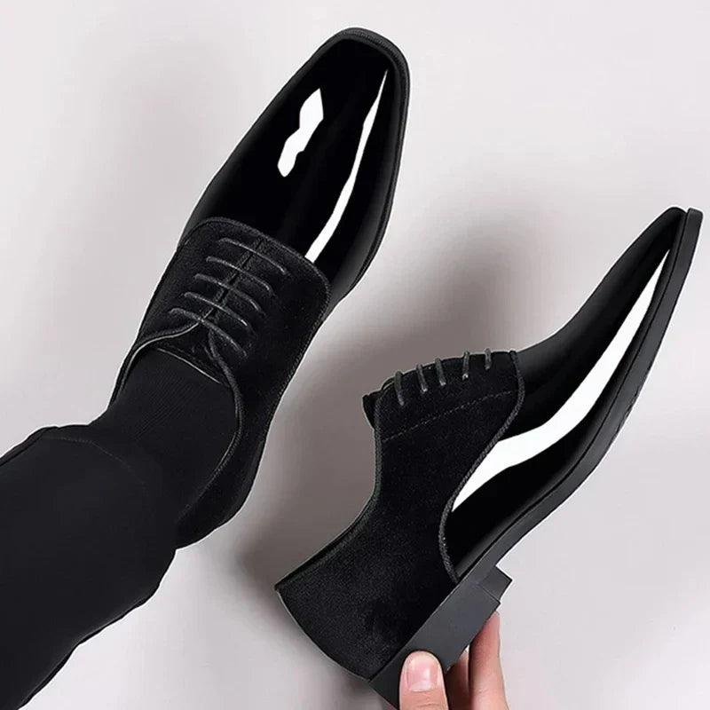 Oxford Dress Shoes | Contrast Finish with Lace Up Design