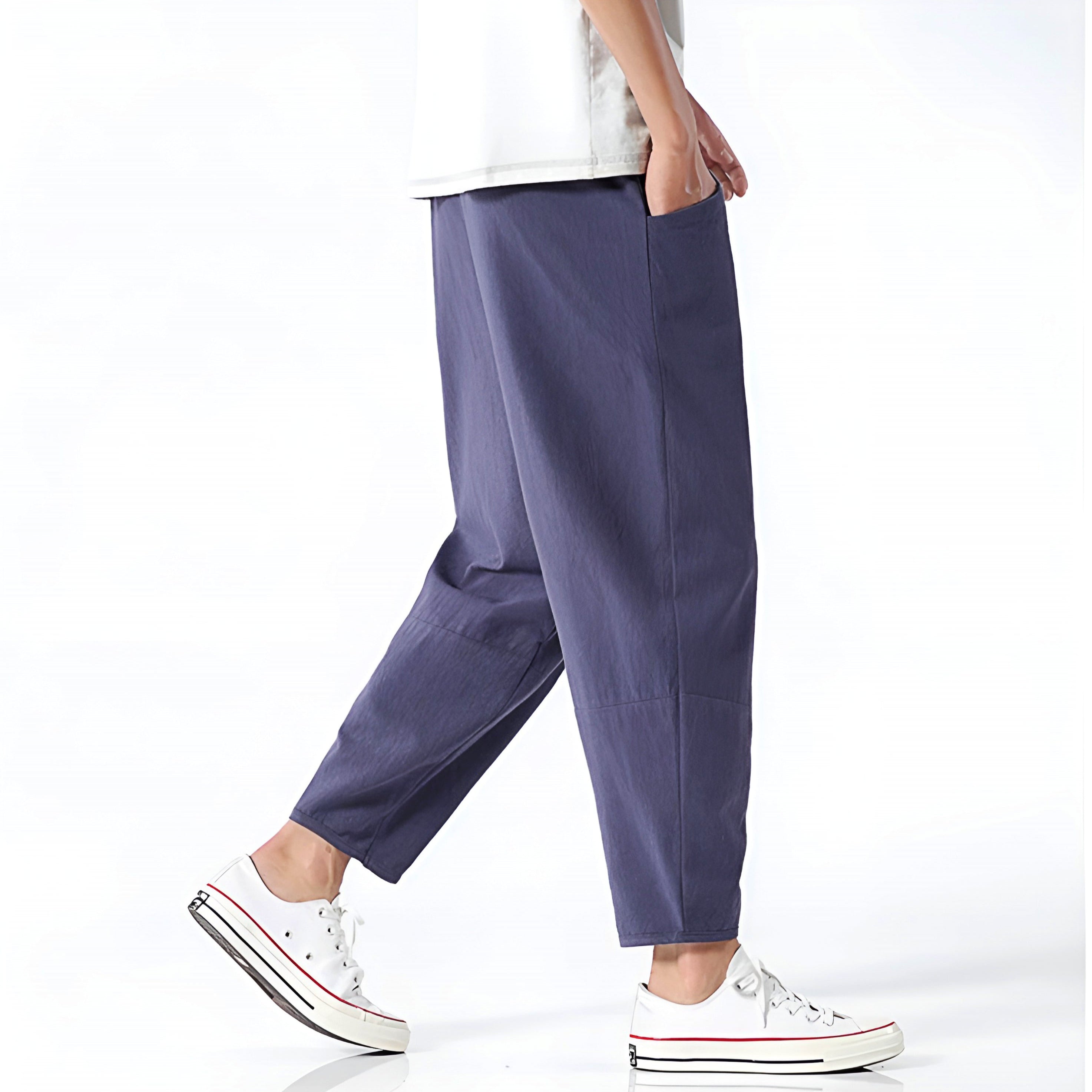 Cropped Cotton Pants
