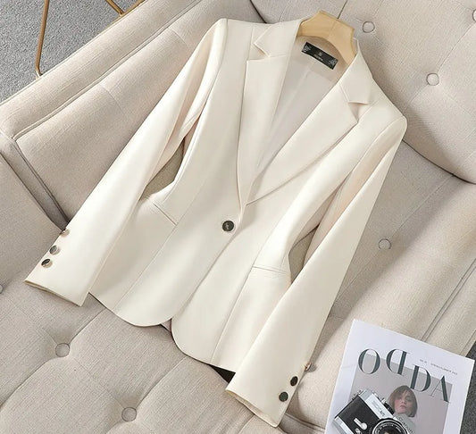 TailorMuse | Women’s One-Button Tailored Blazer
