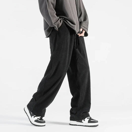 Corduroy Sweatpants Baggy Drawstring