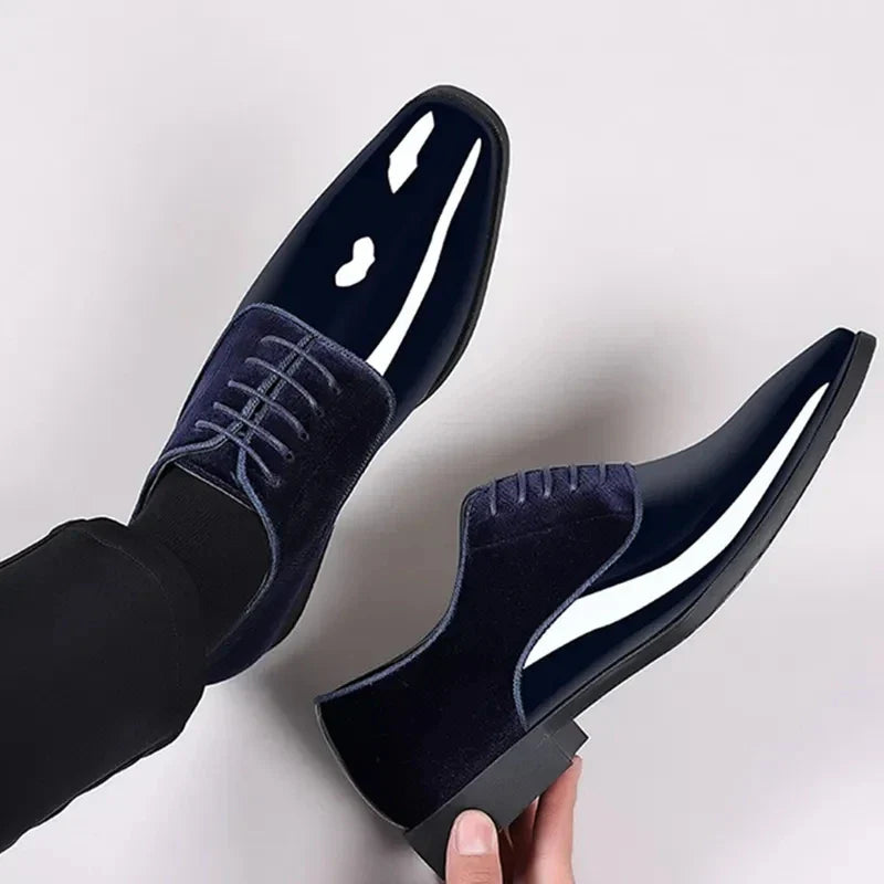 Oxford Dress Shoes | Contrast Finish with Lace Up Design