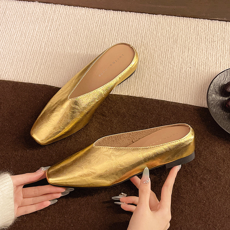 Women’s Minimalist Square Toe Mules