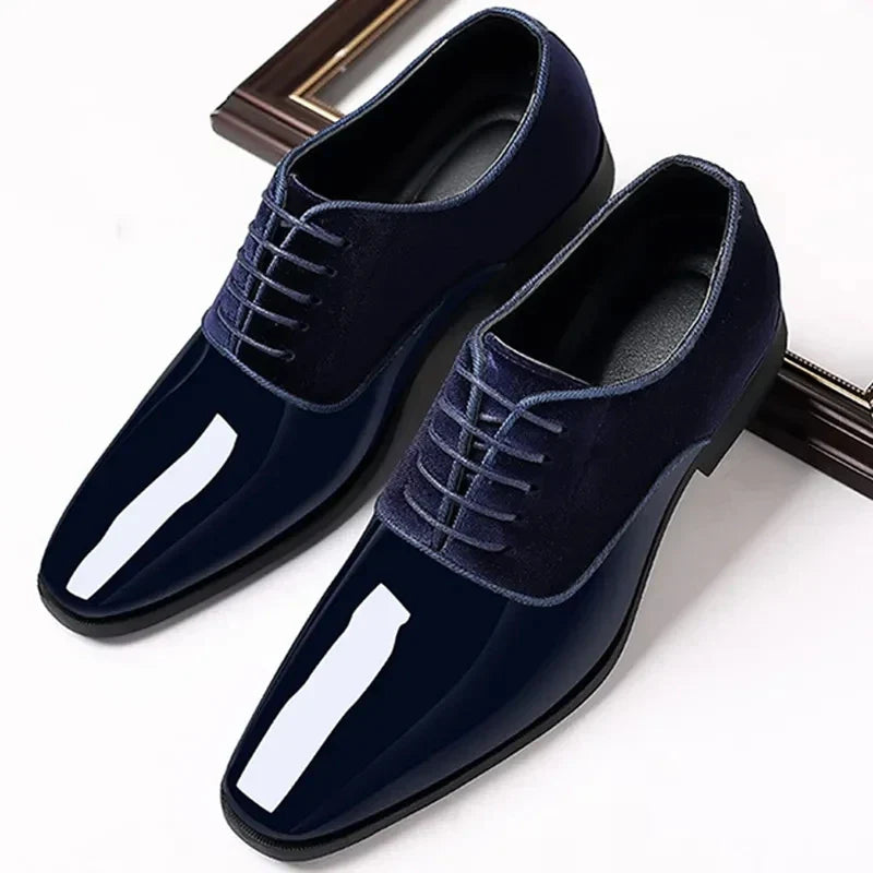 Oxford Dress Shoes | Contrast Finish with Lace Up Design