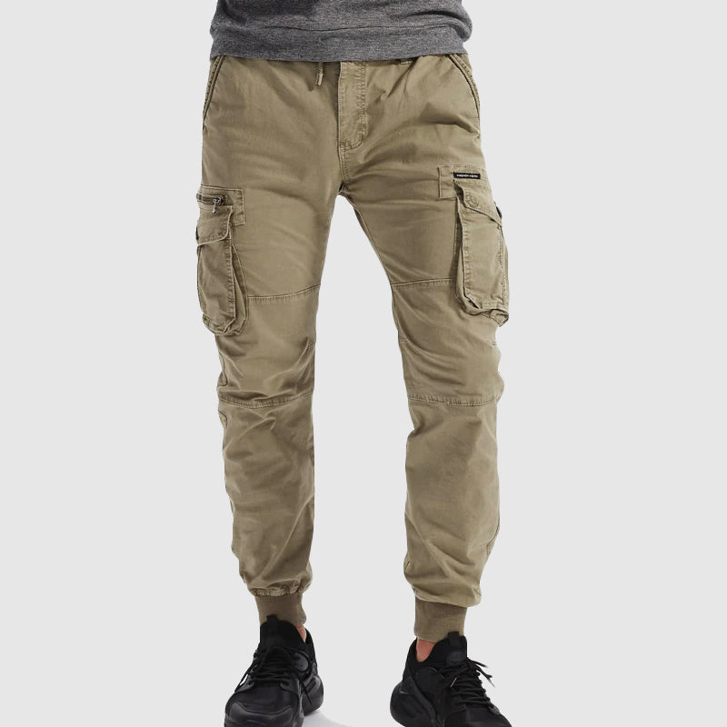Men's Drawstring Cuffed Cargo Joggers