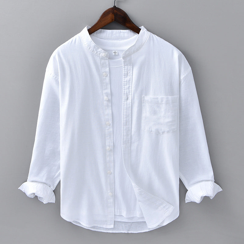 Linen Trucker Shirt for Men