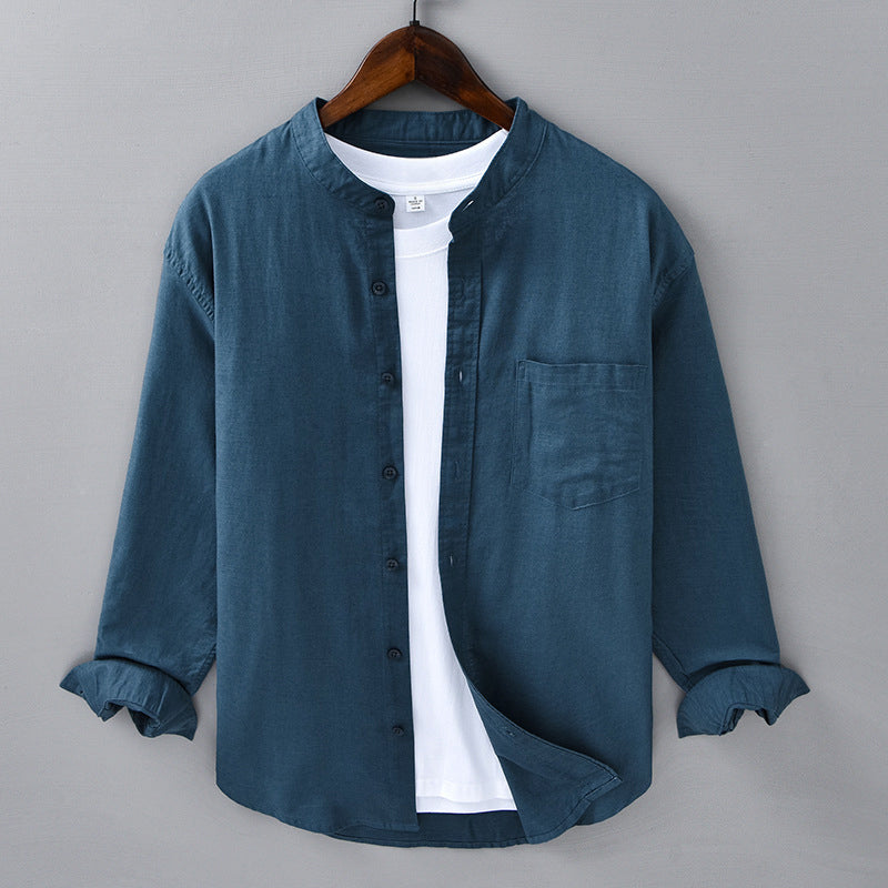 Linen Trucker Shirt for Men
