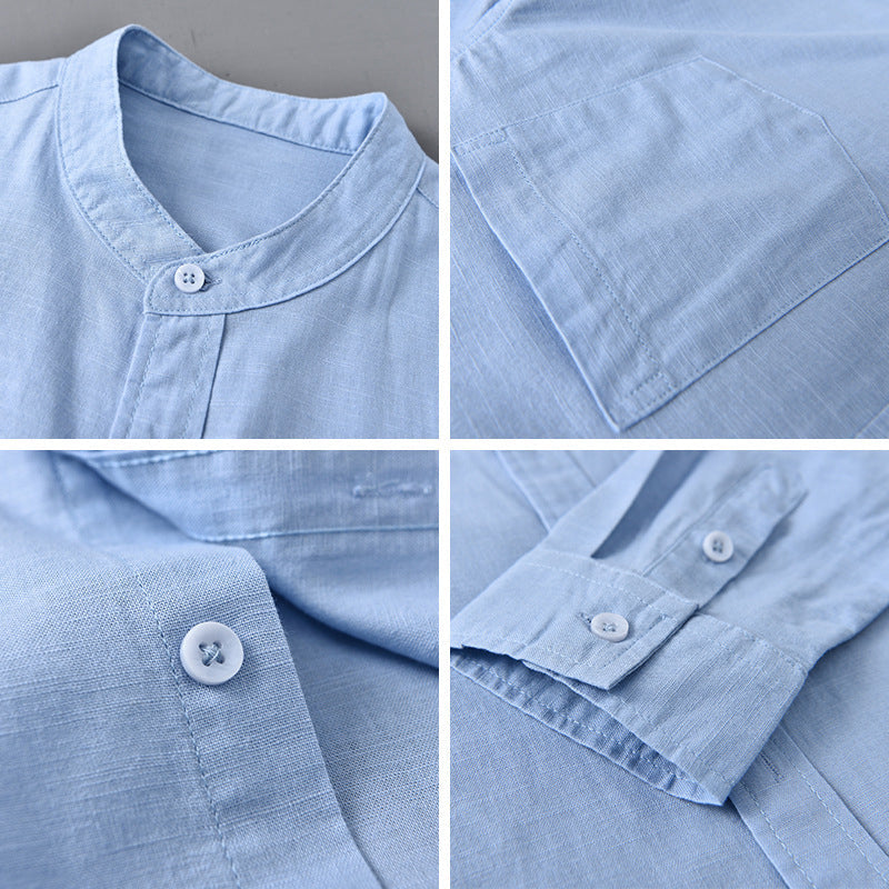Linen Trucker Shirt for Men