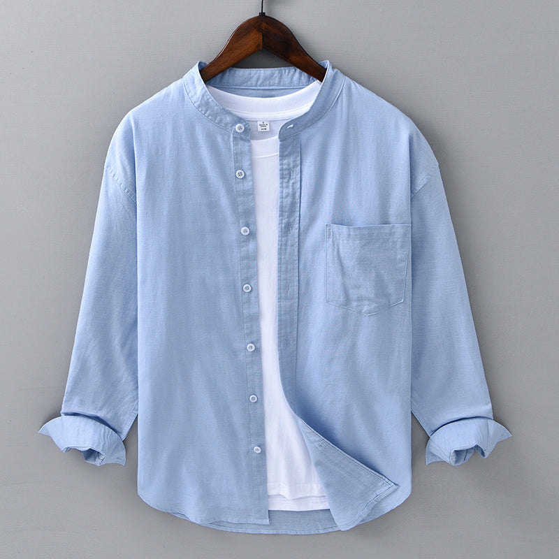 Linen Trucker Shirt for Men