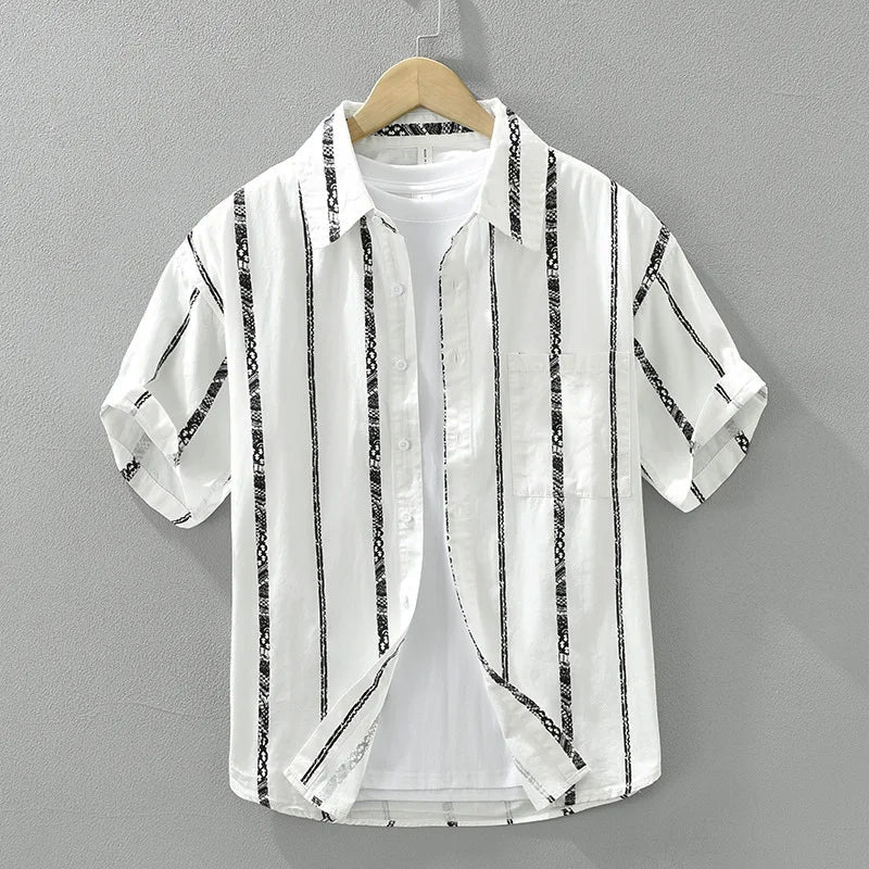 Classic Men’s Short Sleeve Button-Up Shirt