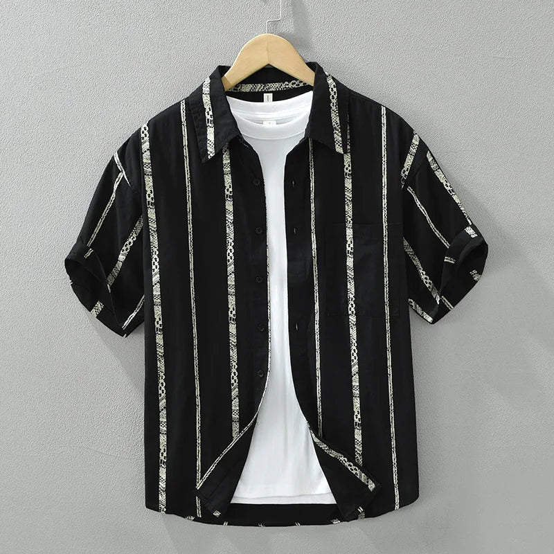 Classic Men’s Short Sleeve Button-Up Shirt