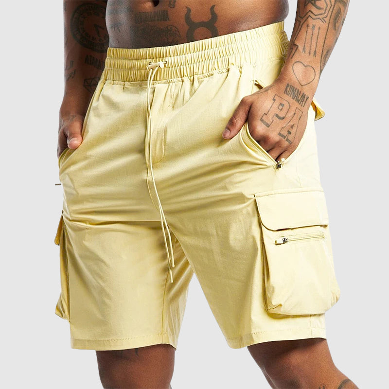 Cargo Shorts | Men's Drawstring Zip Pockets