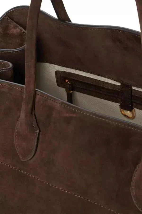 Top Handle Structured Leather Handbag