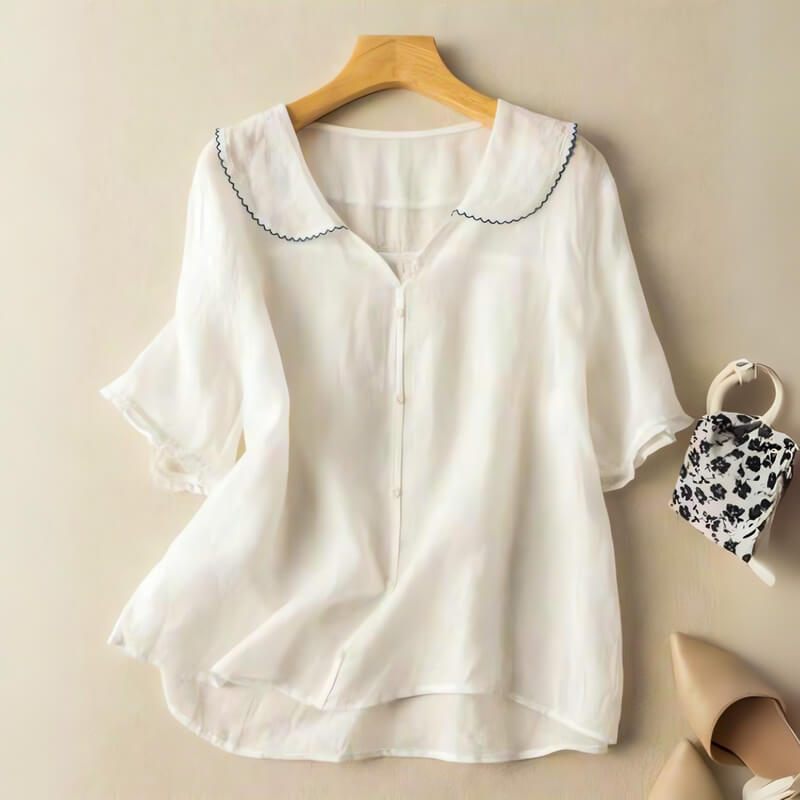 Women's Button-Up Collar Blouse