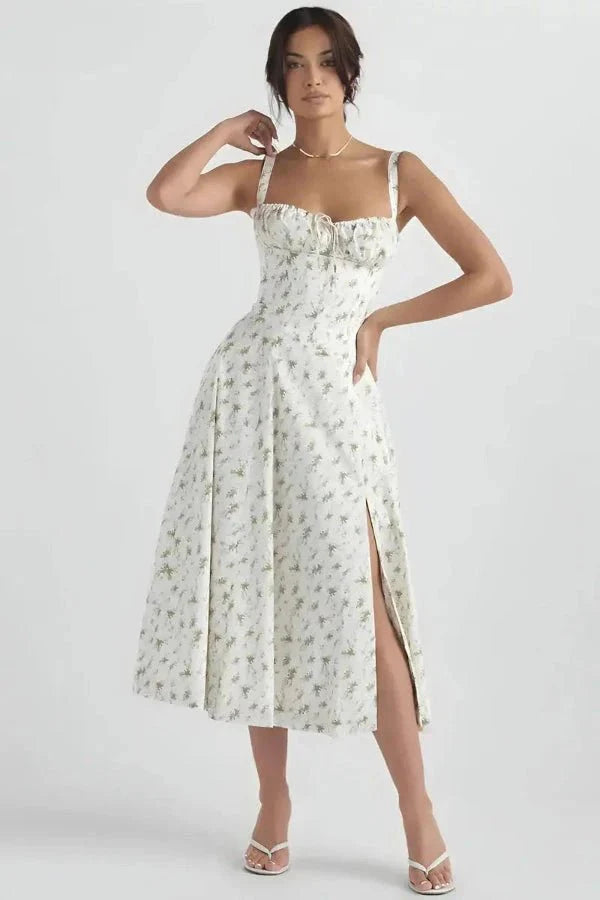Women's Floral Printed Midi Dress