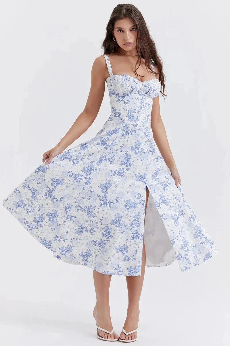 Women's Floral Printed Midi Dress