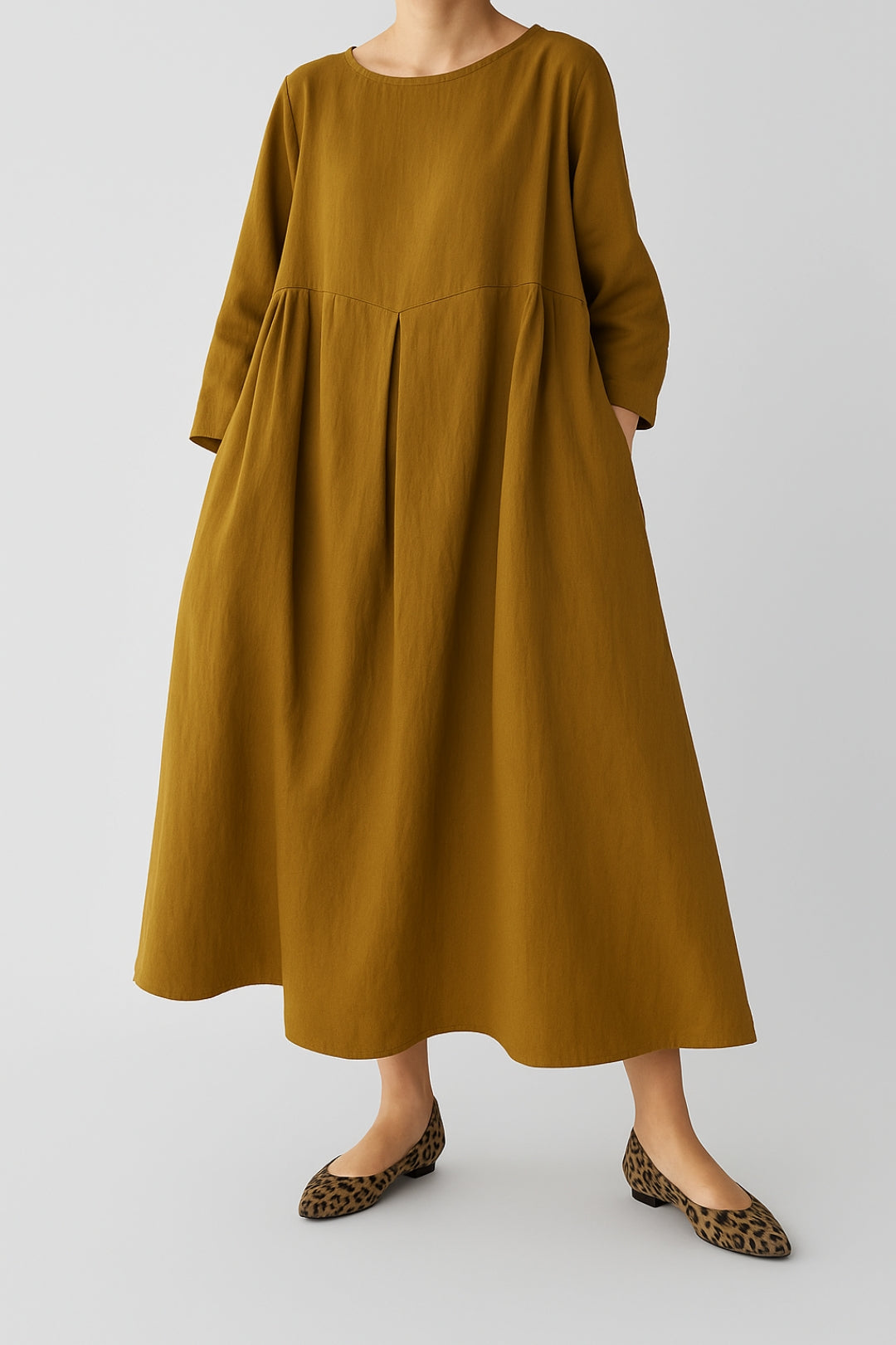 Women’s Classic 3/4 Sleeve Midi Dress