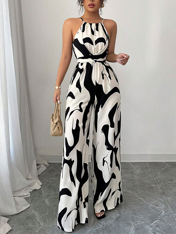 Halter Neck Wide-Leg Jumpsuit