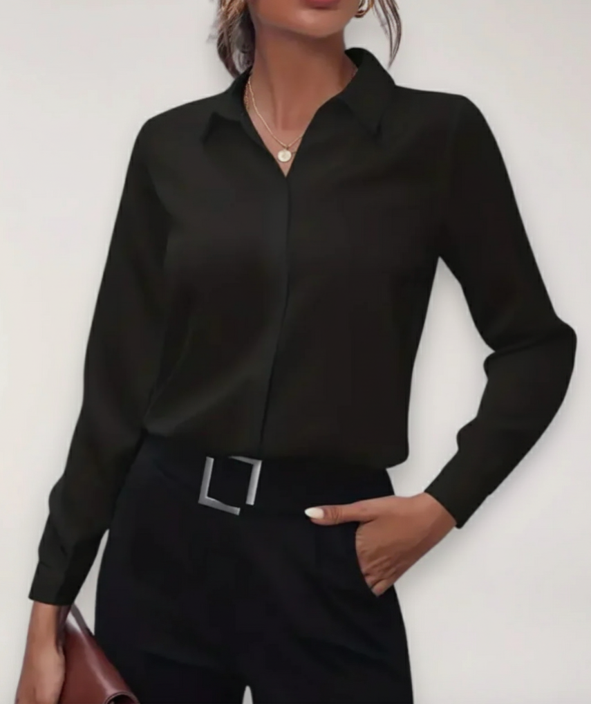 Women’s Long Sleeve Collared Blouse