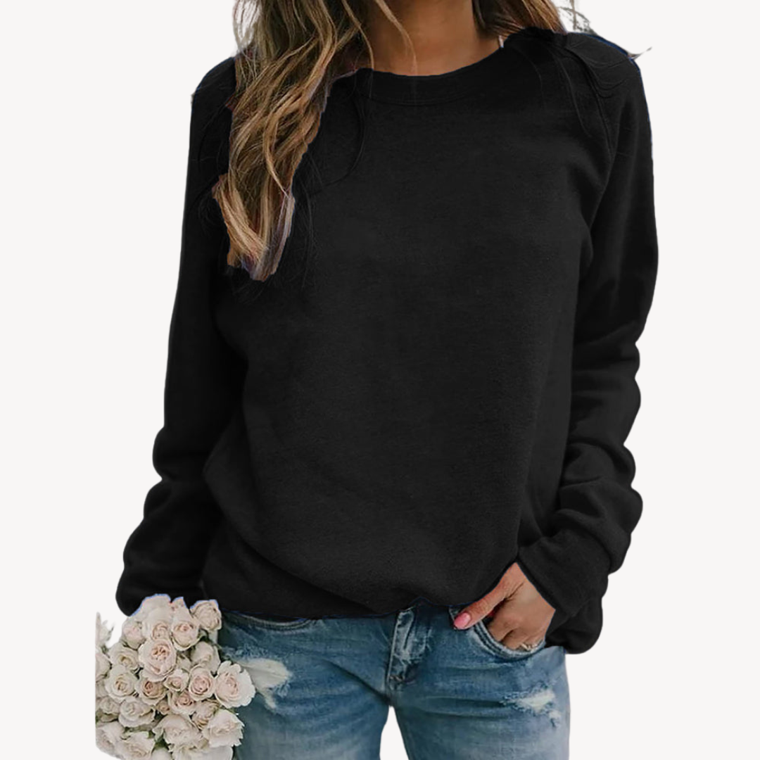 Casual Crew Neck Sweatshirt | Relaxed Fit Pullover