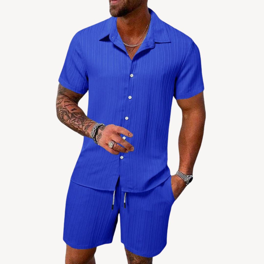 Men's Casual Shirt & Shorts Set