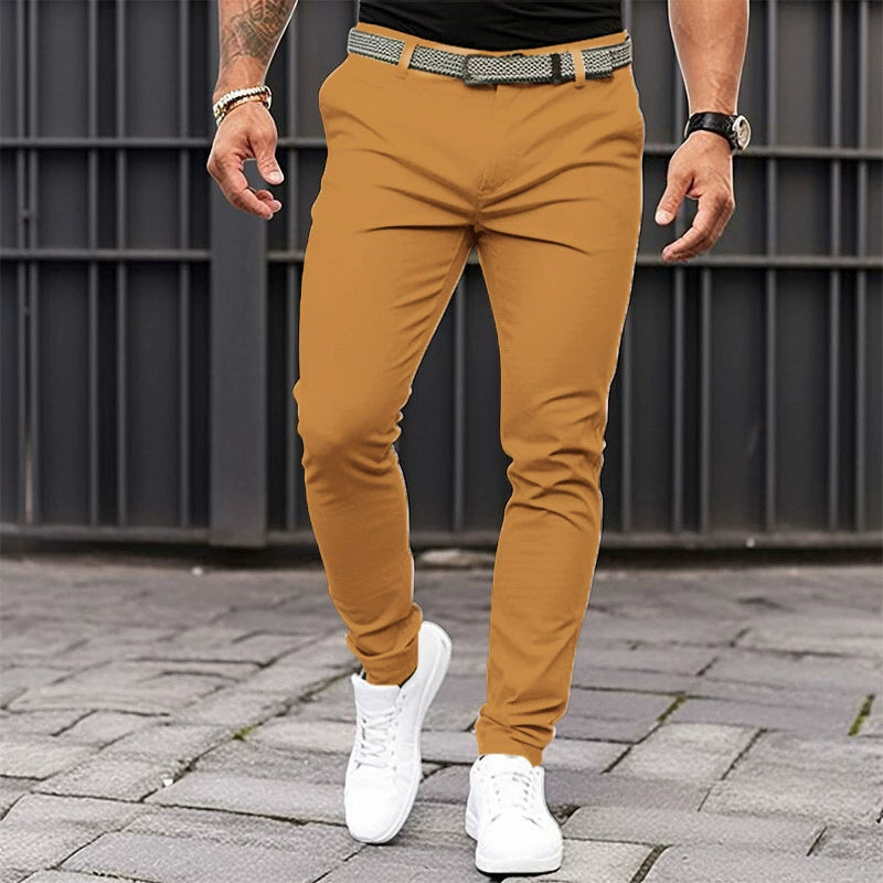 Slim Fit Trousers | Stretch Tapered Jogger Style