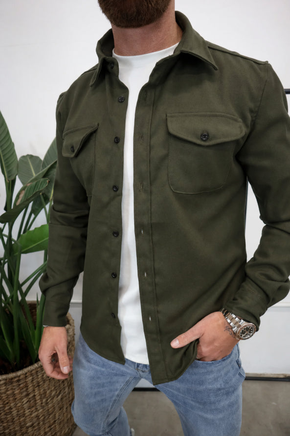 Overshirt Jacket | Long Sleeve Button Up with Chest Pockets