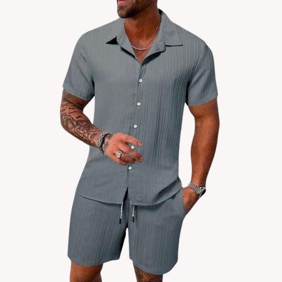 Men's Casual Shirt & Shorts Set