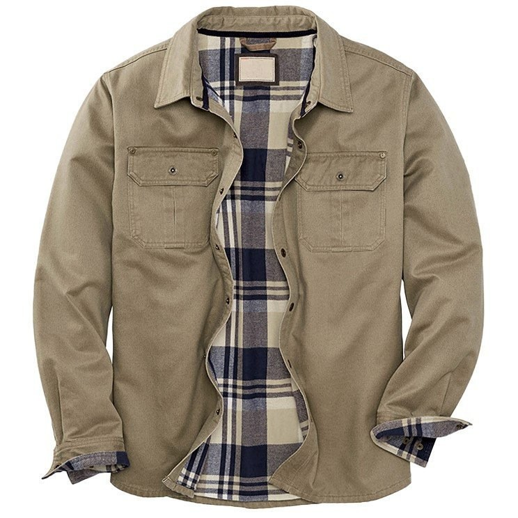 Men’s Trucker Jacket | Flannel Lined Shirt Jacket For Casual And Outdoor Wear