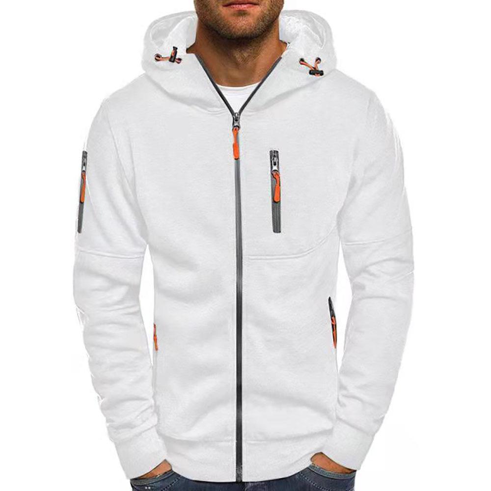 Zip Up Hoodie | Drawstring Hood with Multiple Zipper Pockets