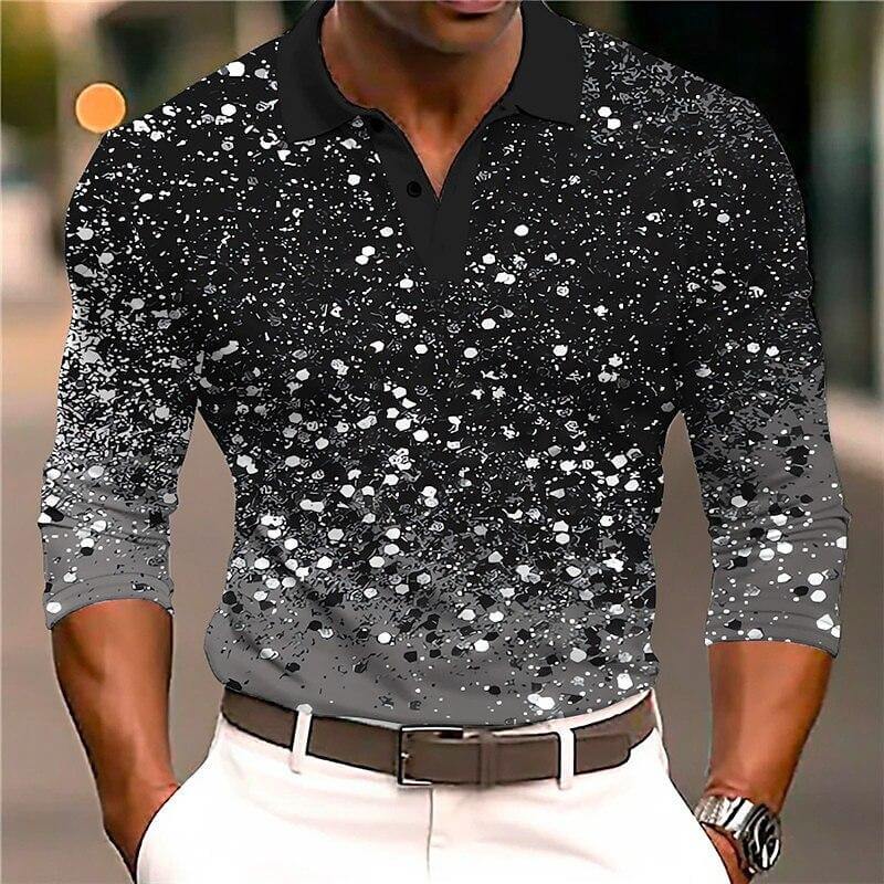 Long Sleeve Polo Shirt | Slim Fit Party Style