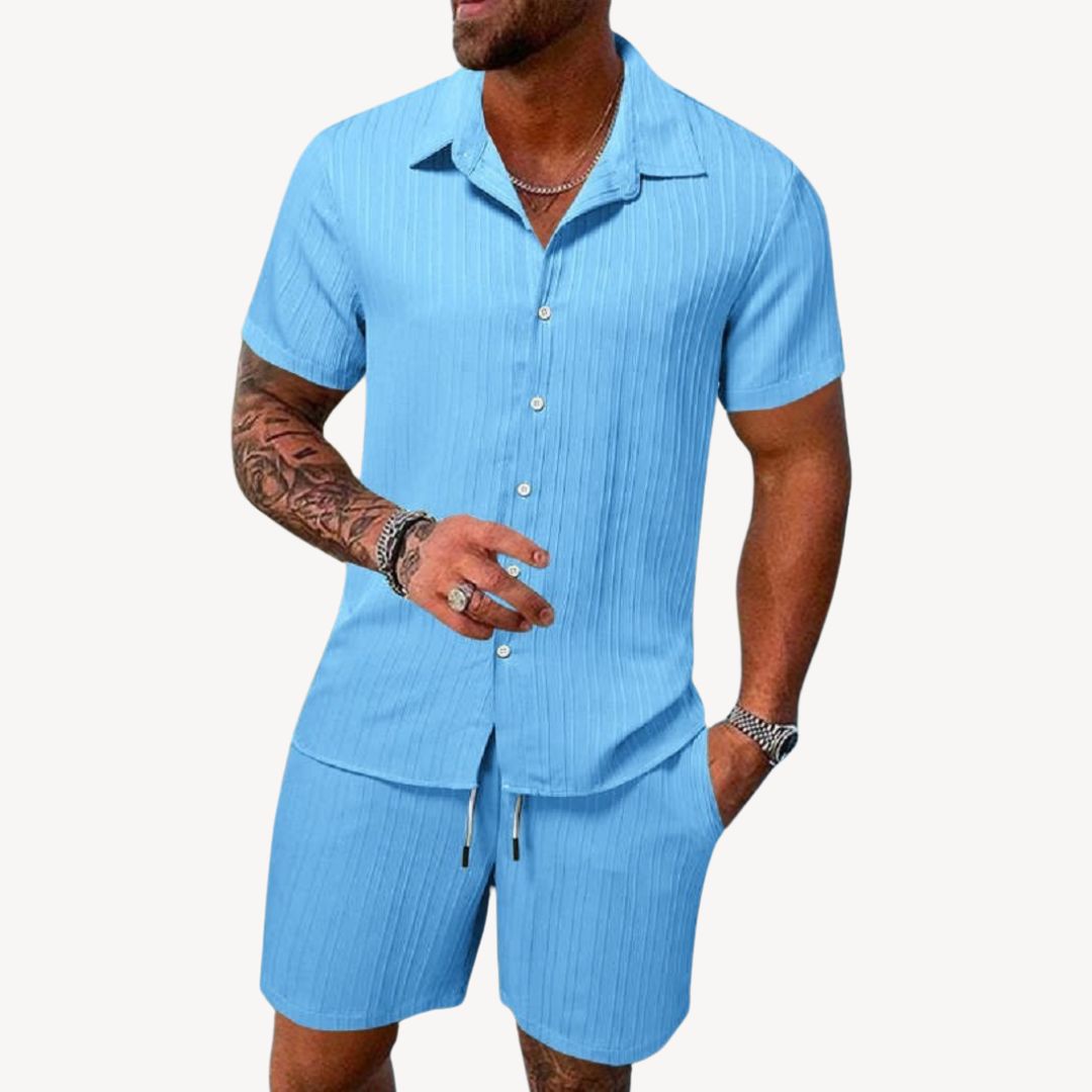 Men's Casual Shirt & Shorts Set