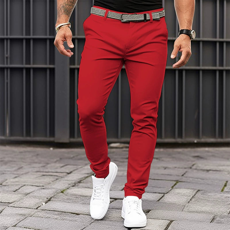 Slim Fit Trousers | Stretch Tapered Jogger Style