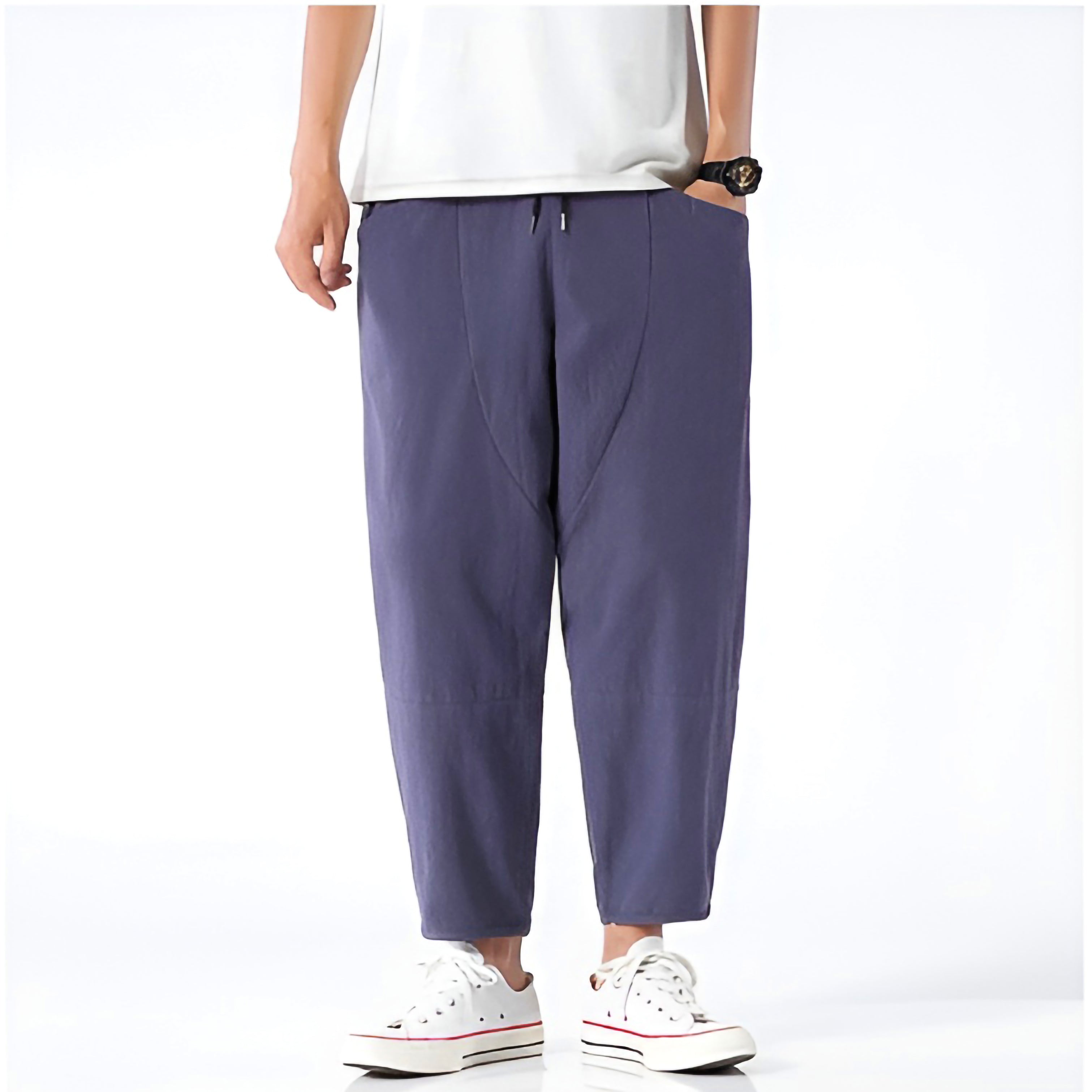 Cropped Cotton Pants