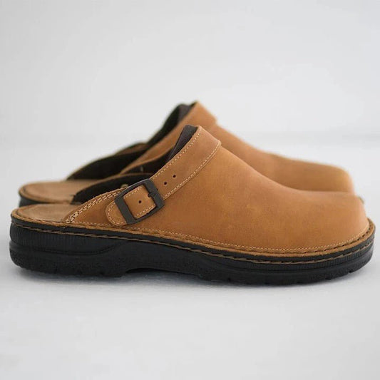 Unisex Orthopedic Leather Clogs with Comfort Insole Front